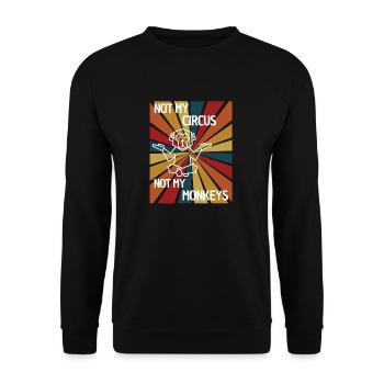 Zoo Affenliebhaber Affenzirkus Weihnachten Design - Unisex Pullover - Schwarz - Vorne - Alina (178cm) & Michal (187cm)
