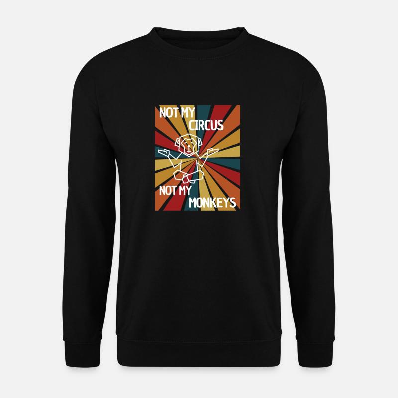 Zoo Affenliebhaber Affenzirkus Weihnachten Design - Unisex Pullover - Schwarz