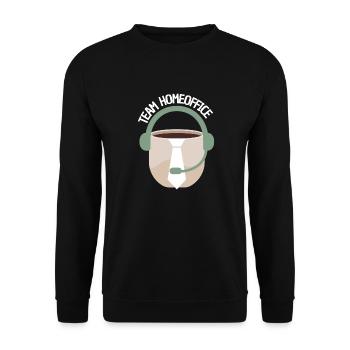 Team Home Office Sloth Home Work Gift Idea - Unisex Sweatshirt - black - Front - Alina (178cm) & Michal (187cm)