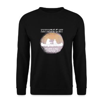 Kayak Canoë Kayak Thérapie Cadeau - Sweat-shirt Unisexe - noir - Devant - Alina (178cm) & Michal (187cm)