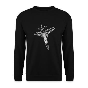 Élégant avion Jet Flyer - Sweat-shirt Unisexe - noir - Devant - Alina (178cm) & Michal (187cm)