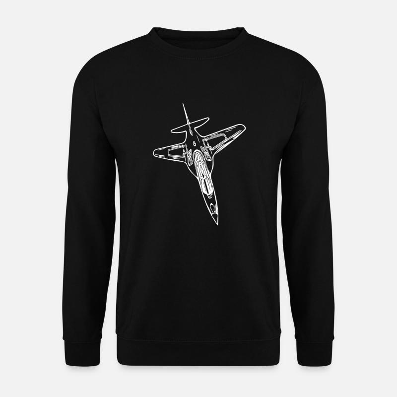 Elegant Jet Flyer Airplane - Unisex Sweatshirt - black
