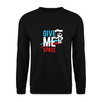 Give me Space Artwork - Unisex Pullover - Schwarz - Vorne - Alina (178cm) & Michal (187cm)