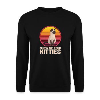 Show me your kittens - Unisex Sweatshirt - black - Front - Alina (178cm) & Michal (187cm)