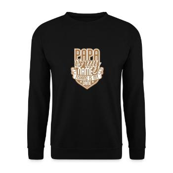 Pêche au papa - Sweat-shirt Unisexe - noir - Devant - Alina (178cm) & Michal (187cm)
