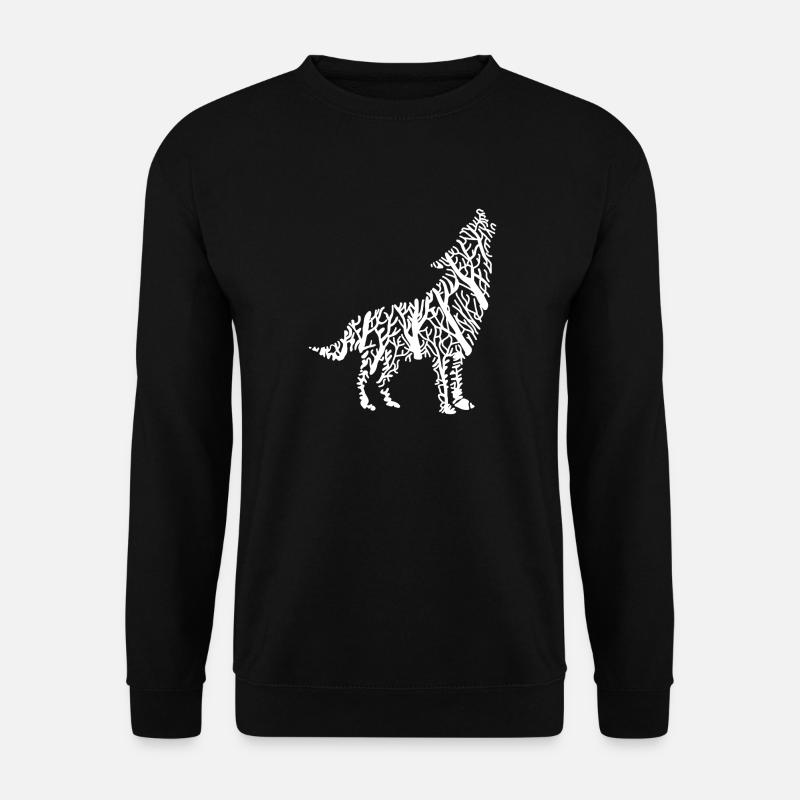 Wolf trees howling - Unisex Sweatshirt - black