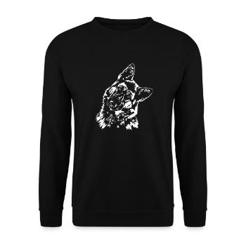 GERMAN SCHÄFERHUND IGP Wilsigns Dog Dog - Unisex Sweatshirt - black - Front - Alina (178cm) & Michal (187cm)