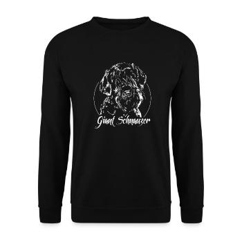 GIANT SCHNAUZER Wilsigns Dog Dog - Unisex Sweatshirt - black - Front - Alina (178cm) & Michal (187cm)