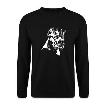 DOGO ARGENTINO chien chien - Sweat-shirt Unisexe - noir - Devant - Alina (178cm) & Michal (187cm)