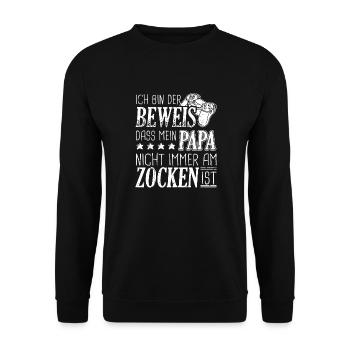 Gamer Gaming Shirt Beweis - Unisex Pullover - Schwarz - Vorne - Alina (178cm) & Michal (187cm)