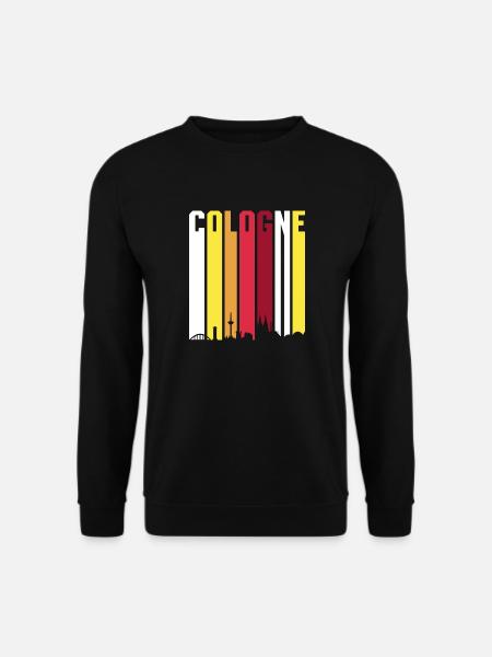 Retro Köln Cologne Skyline Geschenk - Unisex Pullover - Schwarz