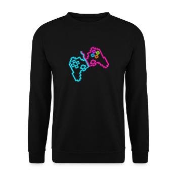 Neon controller - Unisex Sweatshirt - black - Front - Alina (178cm) & Michal (187cm)