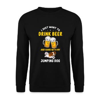 Sports nautiques pour chiens et sports nautiques pour chiens - Sweat-shirt Unisexe - noir - Devant - Alina (178cm) & Michal (187cm)