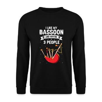 Bagpipes for pipers and Scots - Unisex Sweatshirt - black - Front - Alina (178cm) & Michal (187cm)
