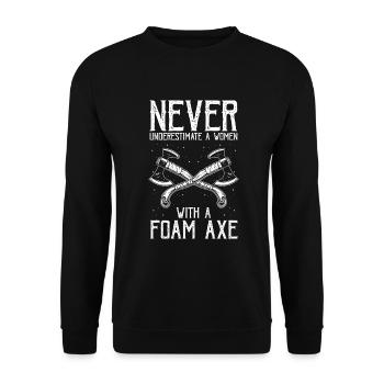 Live-action role-playing game for NPC and RPG role-playing game - Unisex Sweatshirt - black - Front - Alina (178cm) & Michal (187cm)