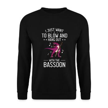 Bassoonist design for woodwind orchestra - Unisex Sweatshirt - black - Front - Alina (178cm) & Michal (187cm)