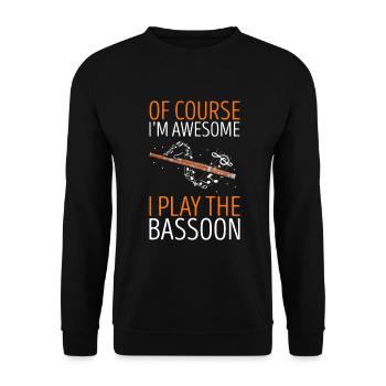 Bassoonist design for woodwind orchestra - Unisex Sweatshirt - black - Front - Alina (178cm) & Michal (187cm)