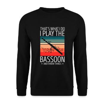 Conception d’instruments à vent bassoniste pour bassoniste - Sweat-shirt Unisexe - noir - Devant - Alina (178cm) & Michal (187cm)