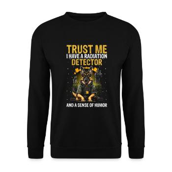 Kernenergie Spruch für Kernenergie - Unisex Pullover - Schwarz - Vorne - Alina (178cm) & Michal (187cm)