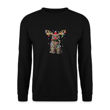 Noël Cat Lover Kitty Pet Owner Cadeau de Noël - Sweat-shirt Unisexe - noir - Devant - Alina (178cm) & Michal (187cm)