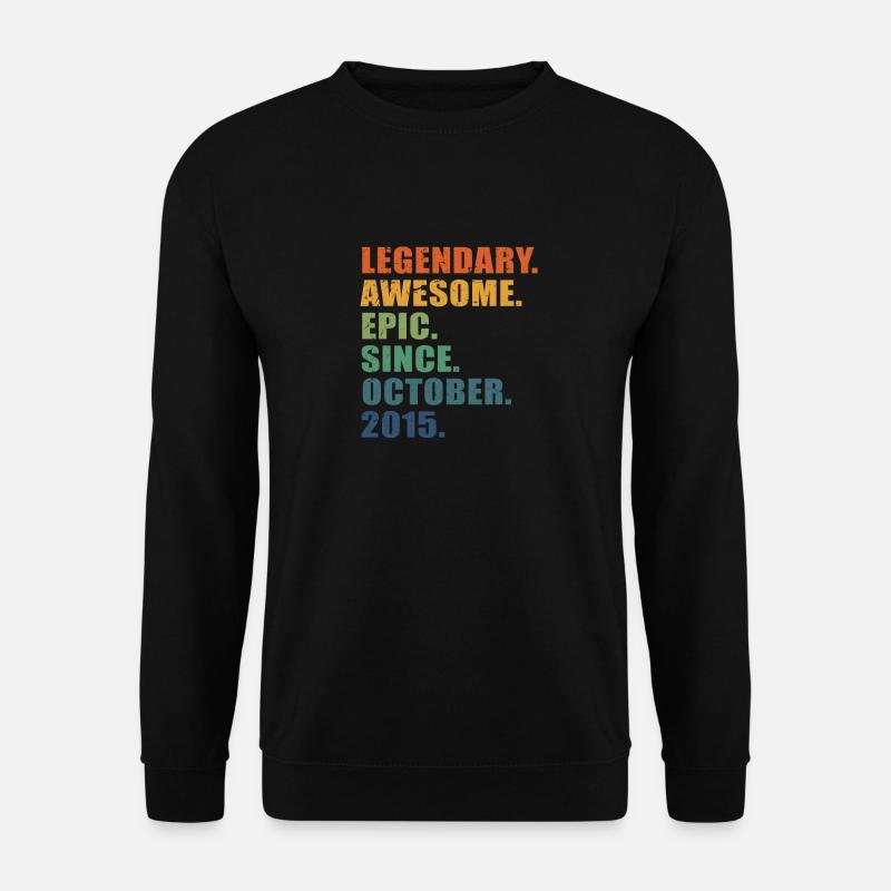 8. Geburtstag, Oktober 2015, 8-jähriges Jubiläum - Unisex Pullover - Schwarz