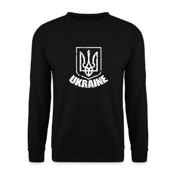 Flag Of Ukraine Symbol, Ukrainian Pride, Ukraine - Unisex Sweatshirt - black - Front - Alina (178cm) & Michal (187cm)