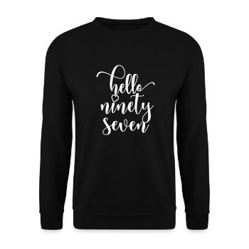 Bonjour Quatre-vingt-dix-sept mignons anniversaire de 97 ans - Sweat-shirt Unisexe - noir - Devant - Alina (178cm) & Michal (187cm)