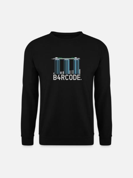 B4RCODE. Singapour - Sweat-shirt Unisexe - noir