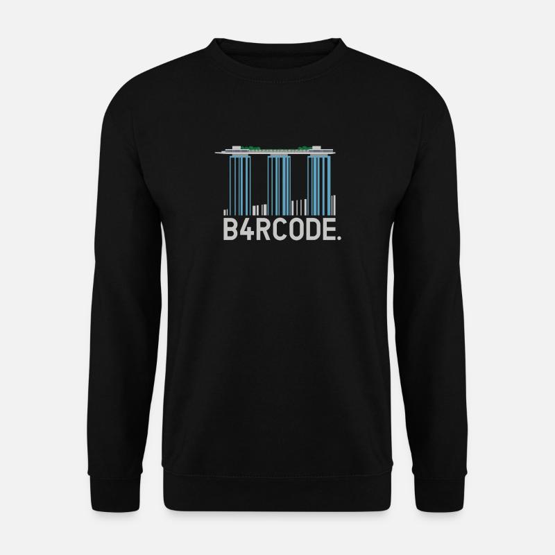 B4RCODE. Singapour - Sweat-shirt Unisexe - noir