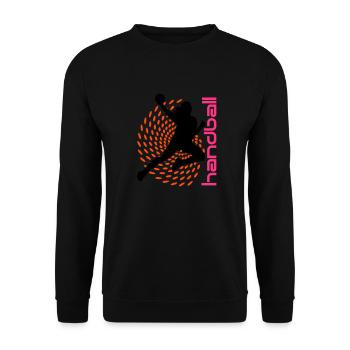 Punktspirale Handballerin - Unisex Pullover - Schwarz - Vorne - Alina (178cm) & Michal (187cm)