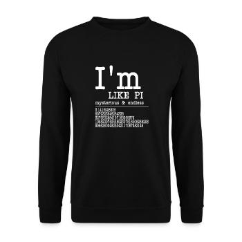 I'm like Pi - NERD - Unisex Pullover - Schwarz - Vorne - Alina (178cm) & Michal (187cm)