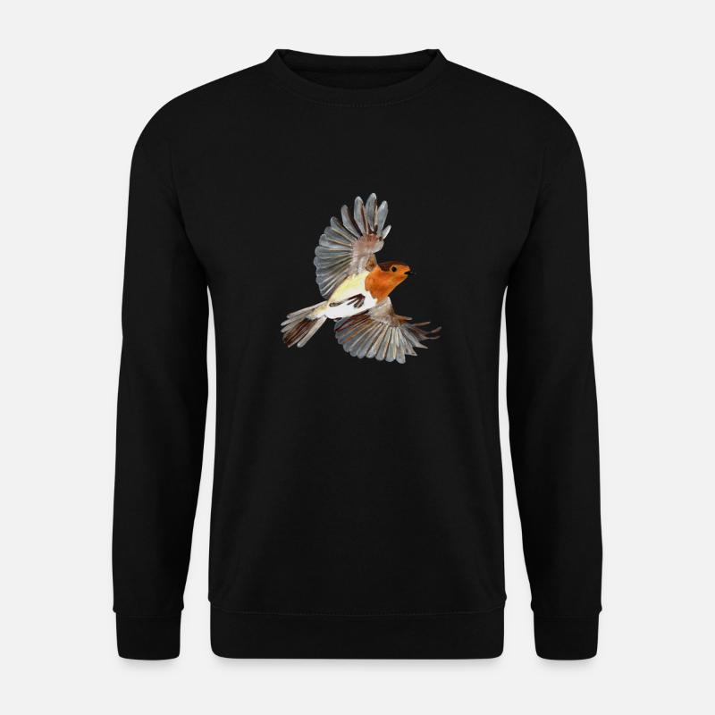 Rotkehlchen - Unisex Pullover - Schwarz