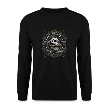 skull and snake - Unisex Pullover - Schwarz - Vorne - Alina (178cm) & Michal (187cm)