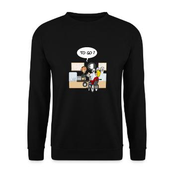 To go? - Unisex Sweatshirt - black - Front - Alina (178cm) & Michal (187cm)