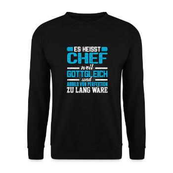 CHEF - Perfekt - Unisex Pullover - Schwarz - Vorne - Alina (178cm) & Michal (187cm)