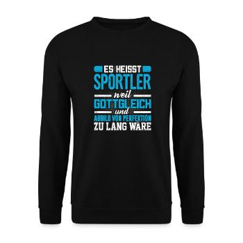 SPORTLER - Perfekt - Unisex Pullover - Schwarz - Vorne - Alina (178cm) & Michal (187cm)
