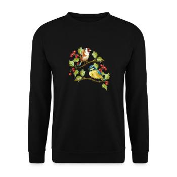 Vögel - Unisex Pullover - Schwarz - Vorne - Alina (178cm) & Michal (187cm)
