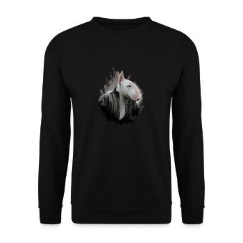 bullterrier - Unisex Pullover - Schwarz - Vorne - Alina (178cm) & Michal (187cm)
