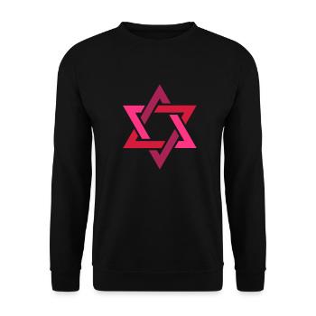 Juda__V002 - Unisex Sweatshirt - black - Front - Alina (178cm) & Michal (187cm)
