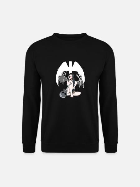 Hard Rock Musik Fantasy Teufelin Konzert Satanisch - Unisex Pullover - Schwarz