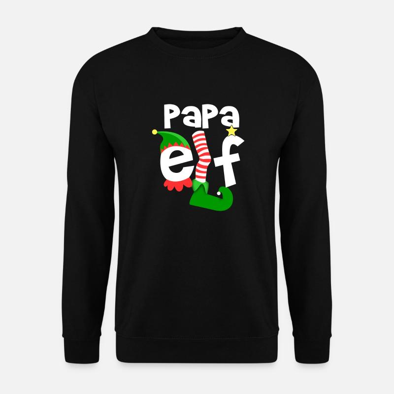 papa elf - Unisex Pullover - Schwarz