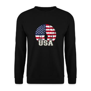 Usa Statue of Liberty - Unisex Sweatshirt - black - Front - Alina (178cm) & Michal (187cm)