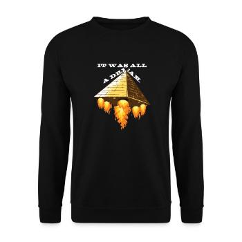 Egypt pyramid Ufo humor. - Unisex Sweatshirt - black - Front - Alina (178cm) & Michal (187cm)