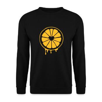 Lemon Juice - Zitrone gepresst - Unisex Pullover - Schwarz - Vorne - Alina (178cm) & Michal (187cm)