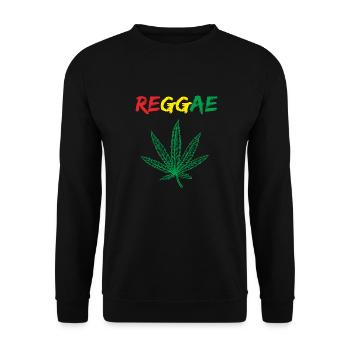 REGGAE cannabis - Sweat-shirt Unisexe - noir - Devant - Alina (178cm) & Michal (187cm)