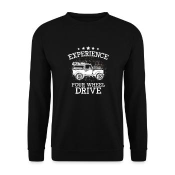 Experience Four Wheel Drive Landy - Unisex Sweatshirt - black - Front - Alina (178cm) & Michal (187cm)
