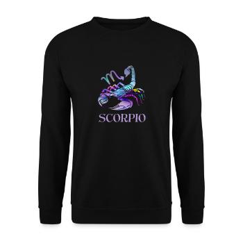 Scorpio Zodiac - Unisex Sweatshirt - black - Front - Alina (178cm) & Michal (187cm)