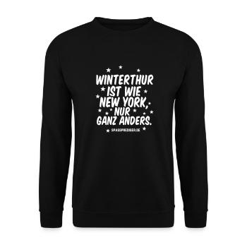 Winterthur - Unisex Pullover - Schwarz - Vorne - Alina (178cm) & Michal (187cm)