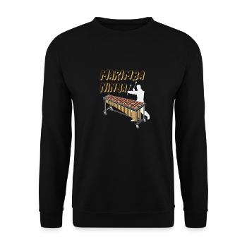 Marimba Ninja For marimba mallets - Unisex Sweatshirt - black - Front - Alina (178cm) & Michal (187cm)