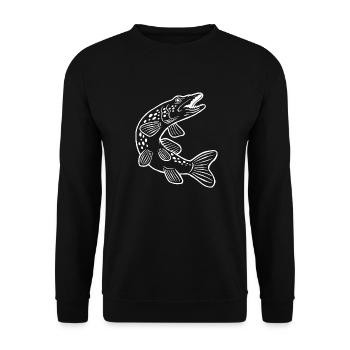 hecht - Unisex Pullover - Schwarz - Vorne - Alina (178cm) & Michal (187cm)